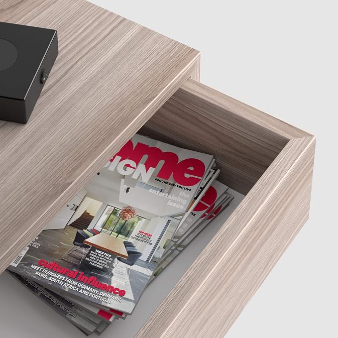 Mobili Fiver, Riccardo Floating nightstand, Pearled Elm, Made in Italy - Image 4