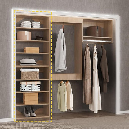 Short Tower Closet Unit, Modular Closet System, Wood Closet System Organizer - Image 5