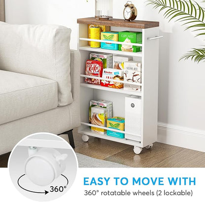 Tribesigns Slim Storage Cart, Rolling Narrow Kitchen Cart on Wheels - Image 5