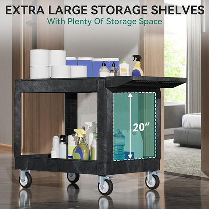 YITAHOME Utility Cart on Wheels, 550 lbs Capacity, 45 x 25 Inch Rolling Work - Image 7