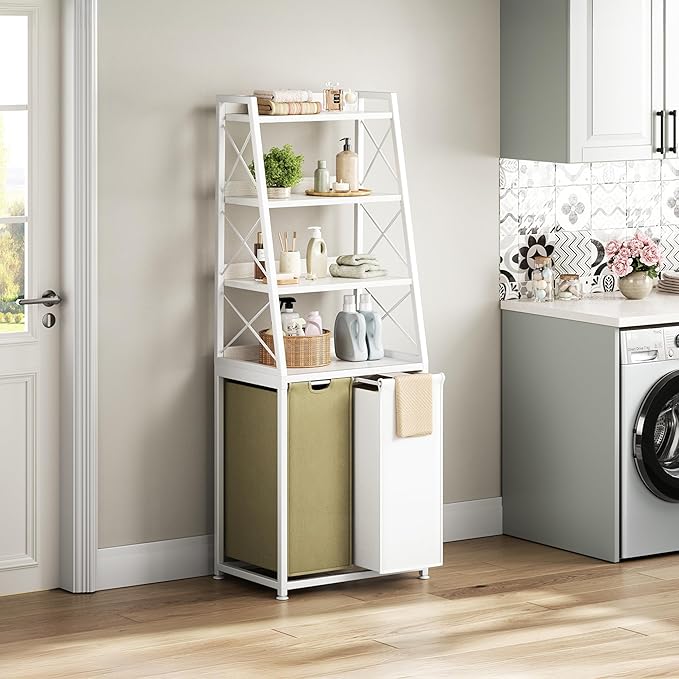 Herture Laundry Basket, 2 Section Laundry Hamper - Image 2