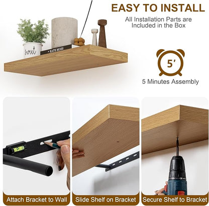 30 Inch Floating Shelves, Rustic Floating Wall Shelves 8 Inch Deep, 30 x 8 - Image 8