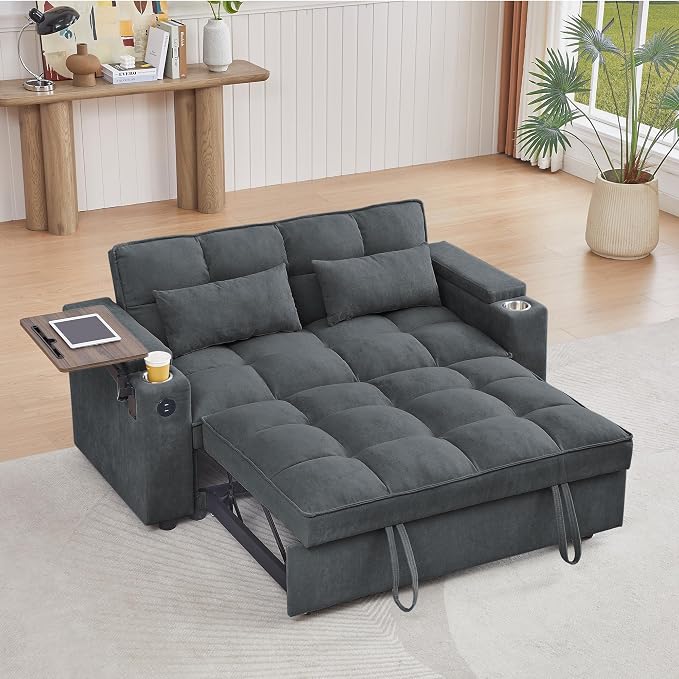 hansones 65'' 3-in-1 Folding Convertible Sofa Bed, Pullout Sofa, Modern - Image 3