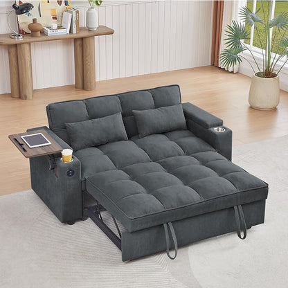 hansones 65'' 3-in-1 Folding Convertible Sofa Bed, Pullout Sofa, Modern - Image 3
