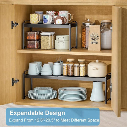 Expandable Cabinet Shelf Organizer, Adjustable kitchen Countertop Storage | 2 - Image 3