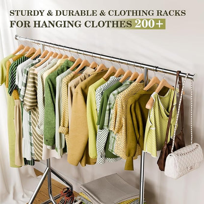 Clothes Rack Load 450 LBS, Heavy Duty Garment Rack, Standing Rolling Metal - Image 4