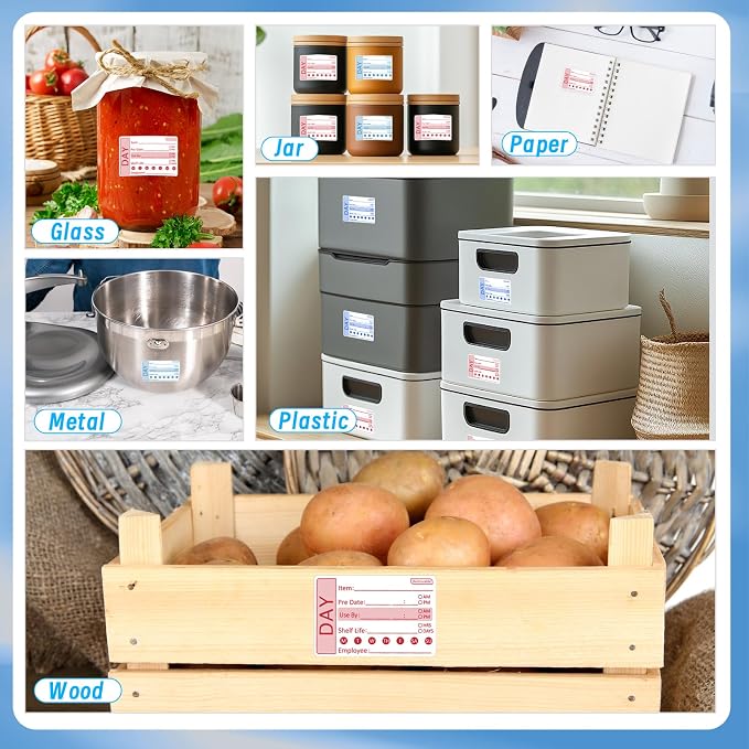 2 Rolls 600 Pieces Shelf Life Removable Freezer Labels, 2 x3 Inch Food Labels - Image 5