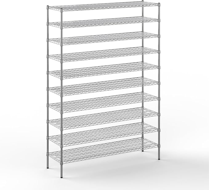18" Deep x 60" Wide x 86" Height Wire Shelving Kit | 10-Tier | NSF Commercial by Regal+Altair