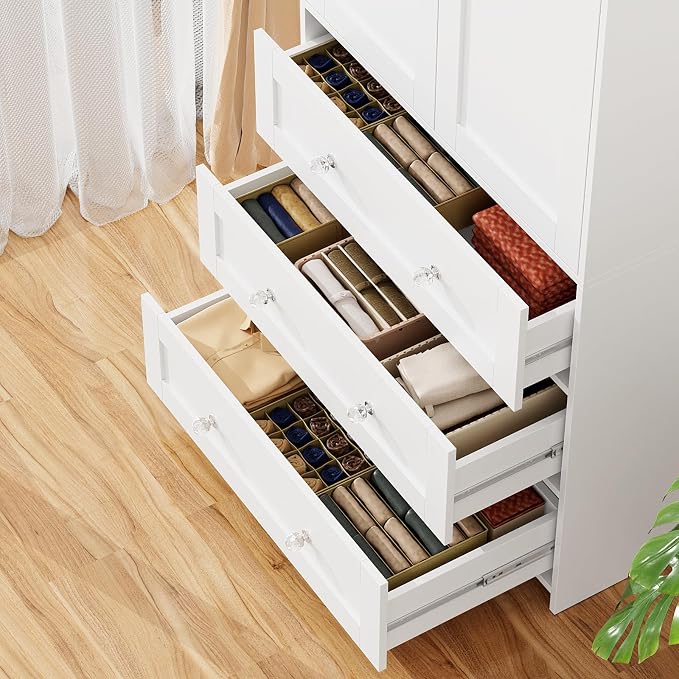 VOWNER 71" Tall Armoire Wardrobe Closet - Image 6