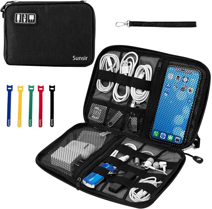 Travel Cable Organizer Bag Waterproof Portable Electronic Accessories Organizer by Sunsir