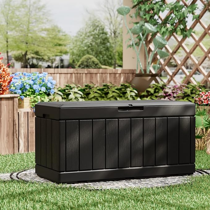 Greesum 82 Gallon Resin Deck Box All Weather Large Outdoor Storage - Image 5
