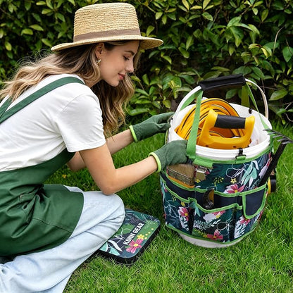 KUNN 5 Gal Garden Bucket Tool Organizer & Kneeling Pad Set, Garden Caddy | - Image 7