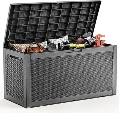 EasyUp 100 Gallon Deck Boxes Waterproof, Outdoor Large Storage Boxes by EASYUP