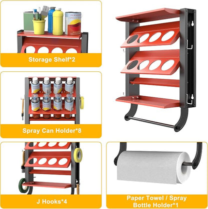 Ultrawall Spray Can Holder Rack, Heavy Duty Steel Wall Mounted Spray Bottle - Image 3