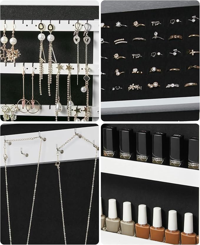 SONGMICS Lockable Jewelry Cabinet Armoire - Image 6