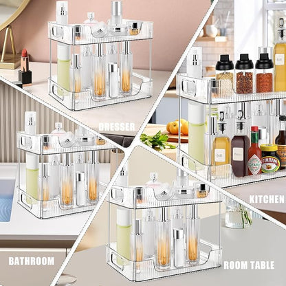 2-Tier Bathroom Counter Organizer Countertop Storage, Dresser Organizer Vanity - Image 7