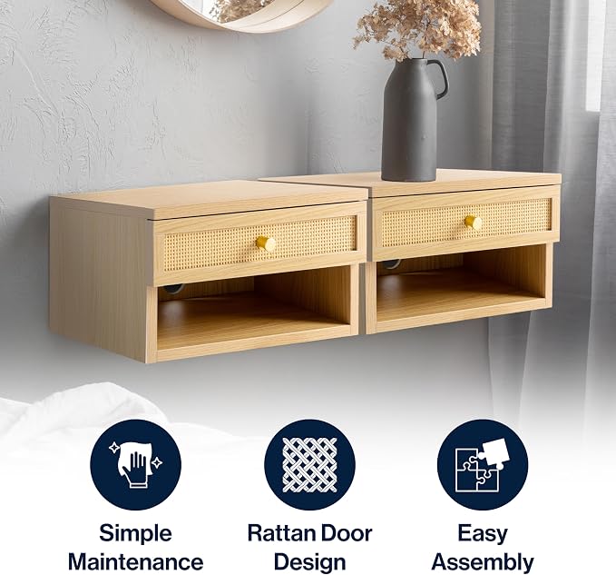 JONATHAN Y NST2000B Celerie 15.71" Mid-Century Modern Floating Wall Mounted - Image 6