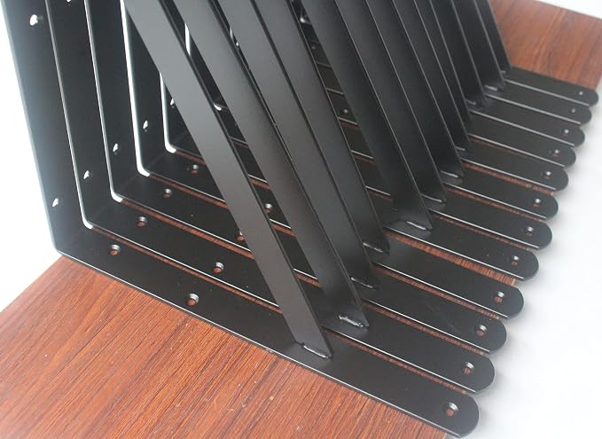 30 Pack L18 x H 12" Black Heavy Duty Shelf Brackets - Image 5