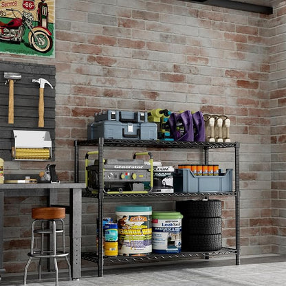 Storage Shelves Heavy Duty, 3-Tier Adjustable Metal Industrial Utility Shelf - Image 6