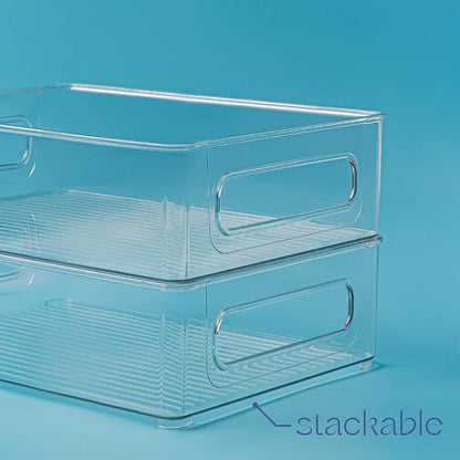 primebox Plastic Food Storage 4 Pack Clear Container Bin - Image 5