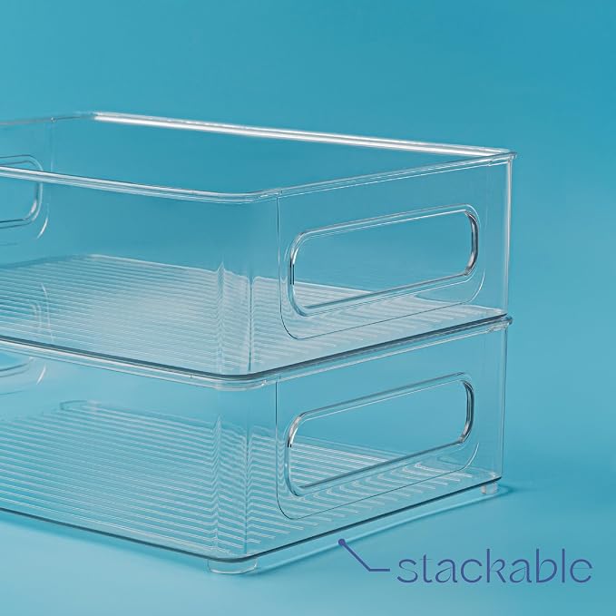 primebox Plastic Food Storage 8 Pack Clear Container Bin - Image 5