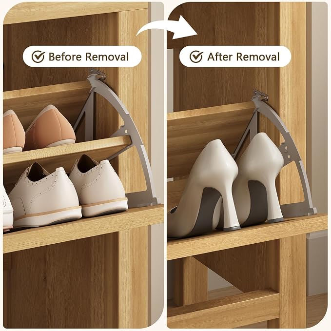 Fluted Shoe Cabinet Storage - Image 6