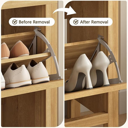Fluted Shoe Cabinet Storage - Image 6