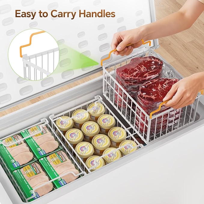 Freezer Organizer Bins, Enlarged Stackable Deep Chest Freezer Organizer Bins - Image 6