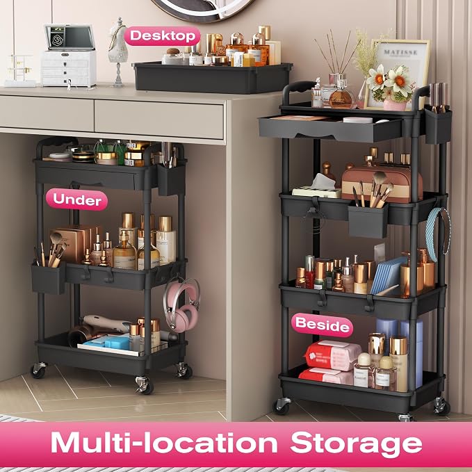 Goovilla Rolling Makeup Organizer Cart - Image 6