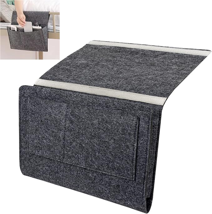 Bedside Caddy, 5 Pockets Felt Bedside Storage Organizer, Hanging Storage by GMYIAK