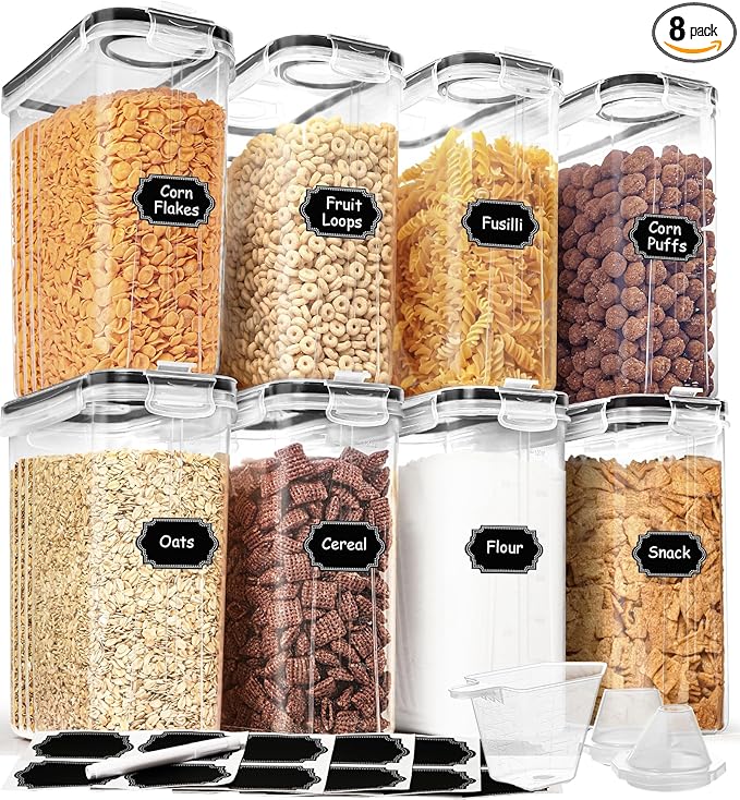 Cereal Containers Storage Set, Cereal Dispensers by HKJ+Chef