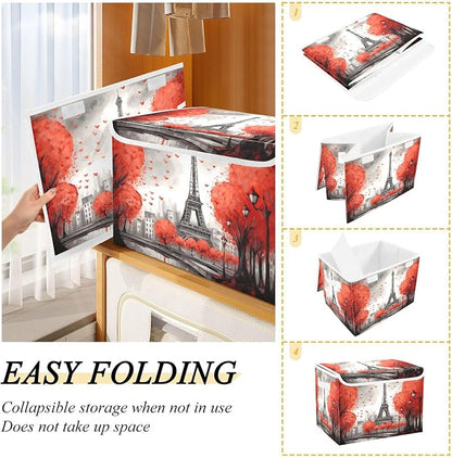 Red Paris Tower Storage Bins - Image 4