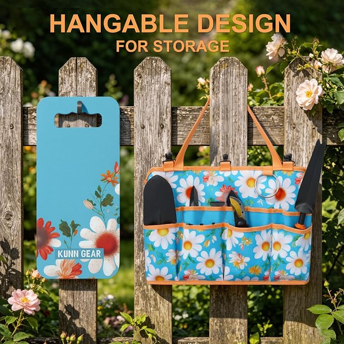 KUNN 5 Gallon Garden Bucket Tool Organizer & Kneeling Pad Set, 18-Pocket Heavy - Image 6
