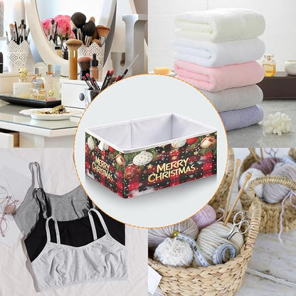 Checked Christmas Background Closet Organizers Storage Cubes Storage Bins Shelf - Image 5