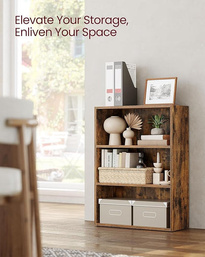 VASAGLE Set of 2 Bookshelves, 23.6 Inches Wide, 3-Tier Open Bookcases - Image 4