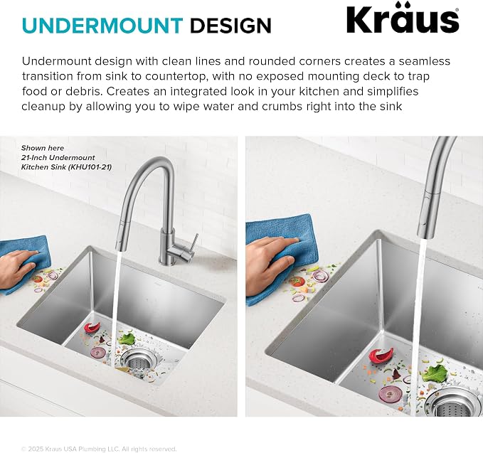 KRAUS Standard PRO 23-Inch 16 Gauge Undermount Single Bowl Stainless Steel - Image 8