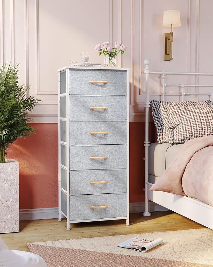 Tall 6-Drawer Fabric Dresser Tower - Image 4