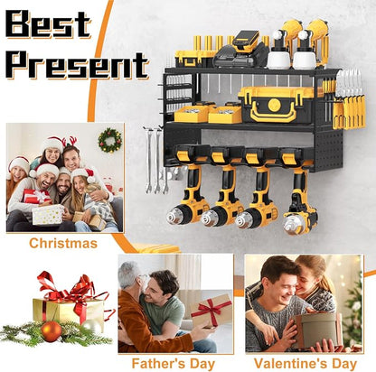 Power Tool Organizer Wall Mount, 150Lbs Load 3 Layer Heavy Duty Metal Tool Shelf - Image 7