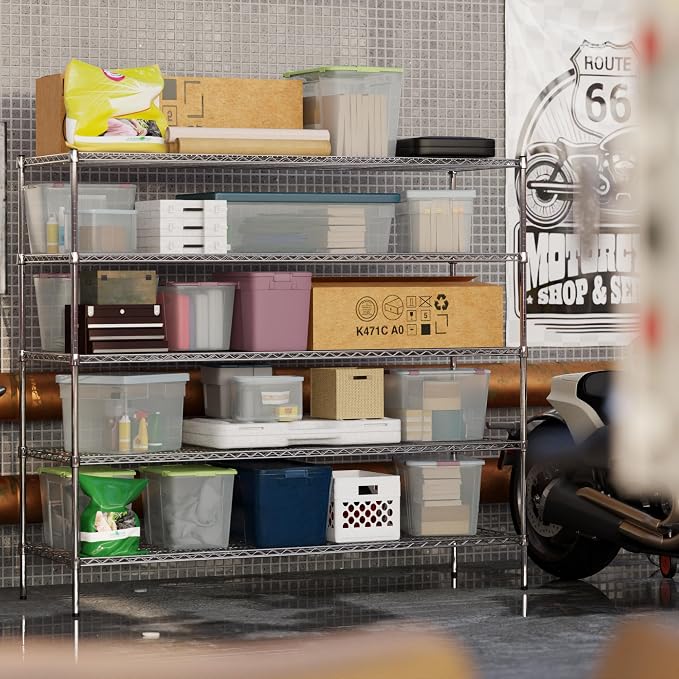 24" Deep x 72" Wide x 64" Height Wire Shelving Kit | 5-Tier | NSF Commercial - Image 5