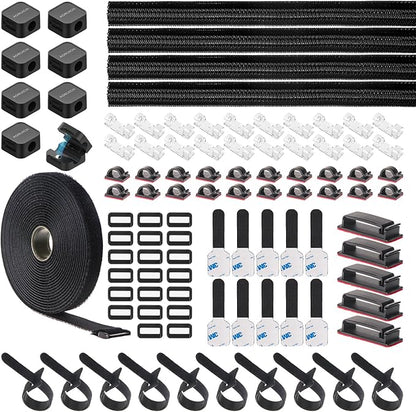 98 Pcs Cable Management Kit, Prevents Cables from Tangling Cable Straps by Unknown