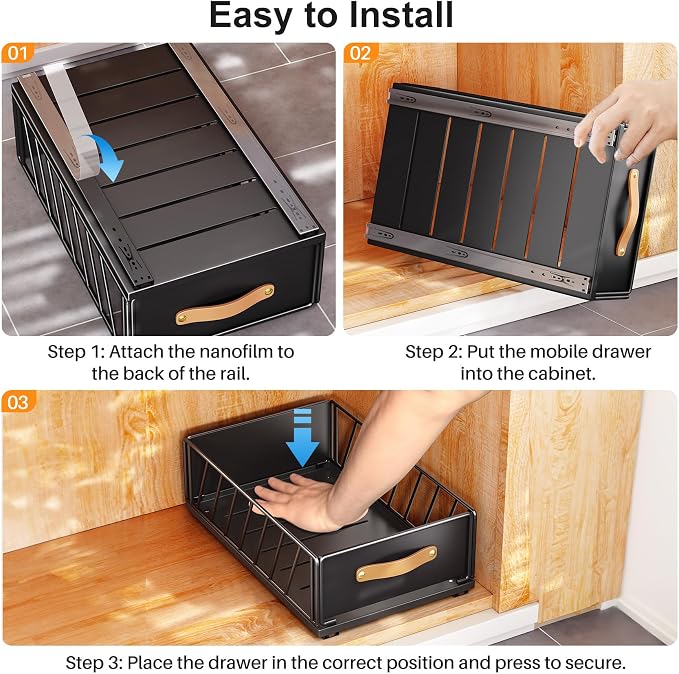 Pull out Cabinet Organizer, Heavy Duty Slide out Pantry Shelves Drawer Storage - Image 7