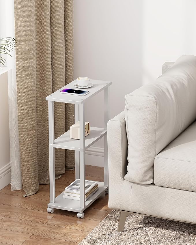 TUTOTAK Small Side Table, Narrow End Table, Bedside Table, Couch Side Table - Image 4