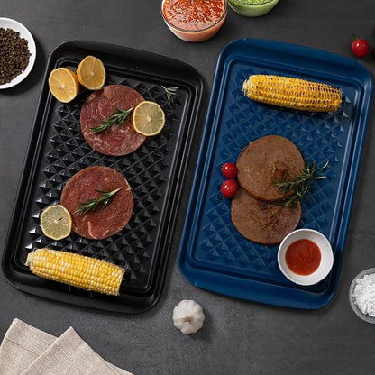 Melamine Grilling Prep and Serve Trays, Dishwasher Safe Food Tray - Image 2
