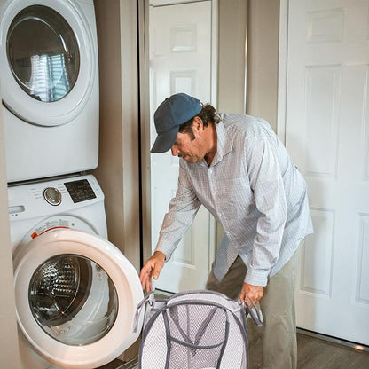 Collapsible Pop Up Laundry Hamper, Extra Large Mesh Foldable Laundry Basket - Image 5