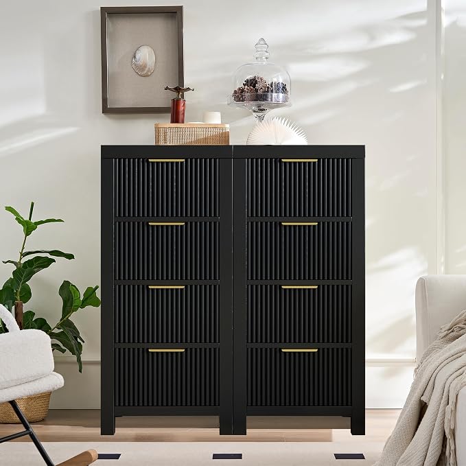 Mid-Century Modern Tall Wooden Dresser - Image 3