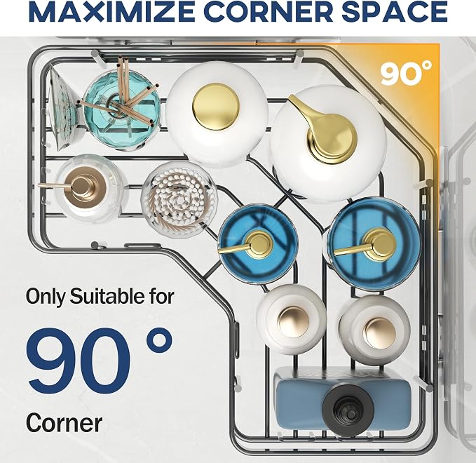 MAXIFFE 3 Pack Corner Shower Caddy - Image 2