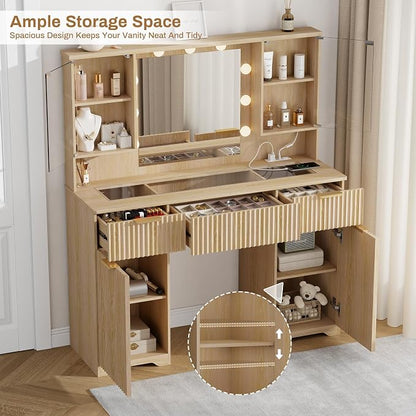 ONME Fluted Vanity Desk 47.2" - Image 3
