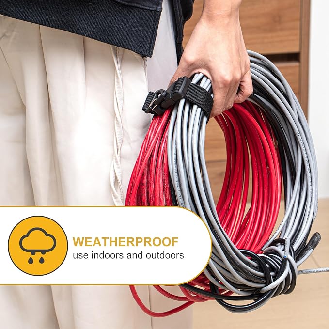 9 Pack 17 Inch Adjustable Extension Cord Holder Organizer - Image 4