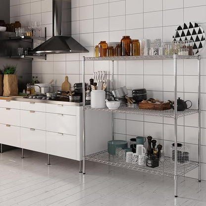 24" Deep x 48" Wide x 54" Height Wire Shelving Kit | 3-Tier | NSF Commercial - Image 2