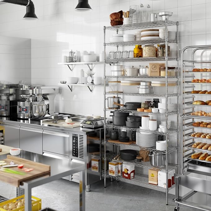 14" Deep x 42" Wide x 96" Height Wire Shelving Kit | 10-Tier | NSF Commercial - Image 7
